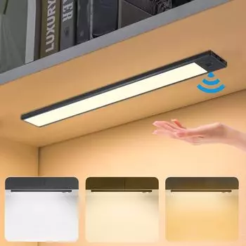 Светодиодный датчик движения SEKIDAR для помещений, датчик движения, 3 цвета, перезаряжаемый, лестничный шкаф, индукция 3 м, без проводов, ультратонкий, энергетический свет, свет, 40 см,