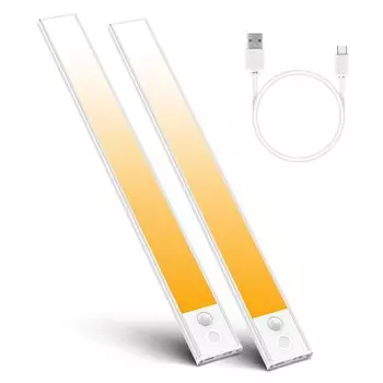 Светодиодный датчик YEEZEN, датчик человеческого восприятия, 2200 мАч, аккумулятор большой емкости, 40 см, 3 цвета, цветная лампочка, ультратонкий дизайн с функцией затемнения, 140 светодиодов