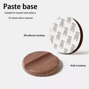 Светодиодный деревянный USB-ночник Магнитный настенный светильник Кухонный шкаф Светильник для шкафа Домашняя лестница Спальня Настольный светильник Прикроватное освещение Warm Light