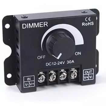 - Светодиодный диммер DC12V-24V 30A Контроллер Knopf-Dimmer 360W для светодиодных светильников
