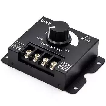 светодиодный диммер для жесткой и мягкой светодиодной ленты, регулятор яркости, ручка DIMMER 12V/24V30A