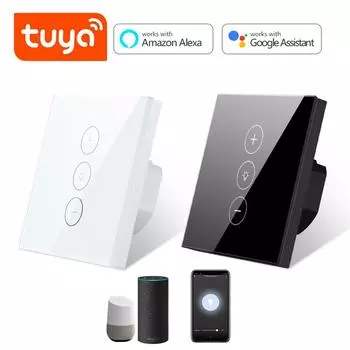 Светодиодный диммер Tuya AC100V-240V, умный Wi-Fi сенсорный выключатель света, беспроводной пульт дистанционного управления, совместимый с Alexa Google Home
