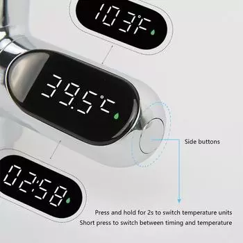 Светодиодный дисплей Термометр для душа с водой Самогенерирующийся электрический контроль температуры воды Уход за ребенком Умный измеритель температуры