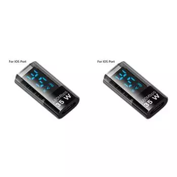 Светодиодный дисплей типа C к 8-контактному адаптеру PD35W USB2.0, 480 Мбит/с, измеритель мощности TypeC(черный)