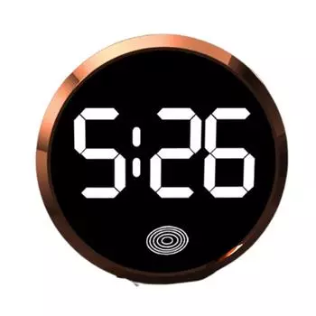 Светодиодный дисплей времени Часы приборной панели автомобиля Сенсорные светящиеся автомобильные часы Для автомобиля, лодки, велосипеда, грузовика Rose Gold - White Light