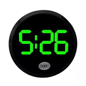 Светодиодный дисплей времени Цифровые часы Мини светодиодные электронные часы Креативные часы для приборной панели автомобиля Дом/Офис Black - Green Light