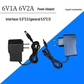 Светодиодный драйвер 6 В 2 А и зарядное устройство для мобильных DVD, стандарты США и ЕС 6V1A US standard