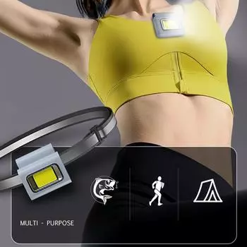 Светодиодный фонарь для бега, уличный рюкзак, защитный силиконовый зажим, режим ходьбы, фонарик для ночного использования, портативный магнитный аварийный фонарь