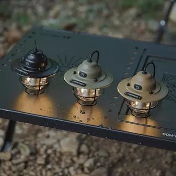 Светодиодный фонарь для кемпинга, перезаряжаемый, ультра-яркий, для кемпинга, водонепроницаемый, с регулируемой яркостью, подвесная ретро-электрическая лампа чёрный