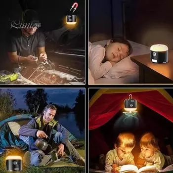 Светодиодный фонарь для кемпинга с охлаждающим вентилятором, 2 скорости, затемняемый, сверхяркий, без мерцания, перезаряжаемый, для кемпинга, с распылителем света хаки