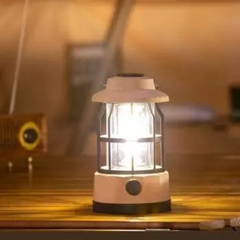 Светодиодный фонарь для кемпинга с регулируемой яркостью, высоким световым потоком, водонепроницаемый, перезаряжаемый, портативный, для палатки на открытом воздухе белый