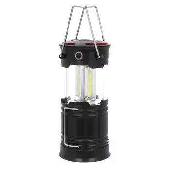 Светодиодный фонарь для кемпинга, ультраяркий, прочный, портативный, уличный, COB-светильник чёрный