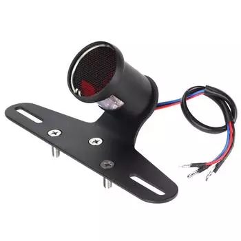 Светодиодный фонарь для мотоцикла в винтажном стиле, универсальный задний стоп-сигнал с кронштейном для номерного знака