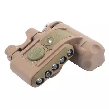 Светодиодный фонарь для охотничьей кепки, тактический фонарик для шлема, сигнальные фонари IFF, наружное освещение, белый, красный светодиодный светильник чёрный