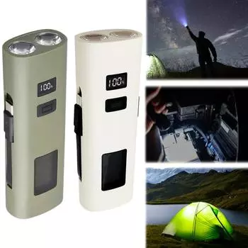 Светодиодный фонарь для велосипеда, 1200 мАч, светодиодный индикатор аварийного освещения для использования на открытом воздухе в кемпинге армия зеленый