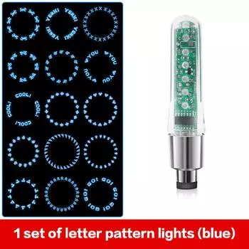 Светодиодный фонарь для велосипеда Неоновый фонарь для спиц колеса Колпачки для клапанов шин Водонепроницаемый датчик движения велосипеда Предупреждающий задний фонарь 77MM синий