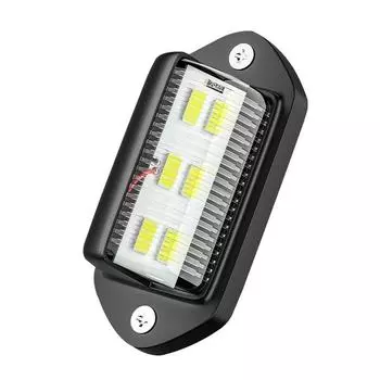 Светодиодный фонарь подсветки номерного знака, супер яркий светодиодный фонарь подсветки номерного знака 12–24 В для грузовиков, внедорожников, прицепов, фургонов, лодок, кемперов серебряный