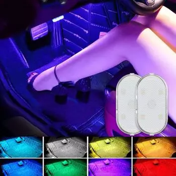 Светодиодный фонарь, полезный самоклеящийся, легкий, окружающее освещение, бесплатная проводка, светодиодный фонарь на крыше, окружающий свет, автомобильные аксессуары