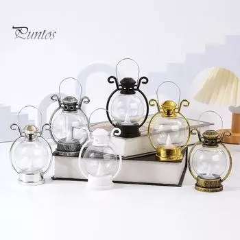 Светодиодный Фонарь Ретро Портативный Домашний Декор На Батареях Высокая Яркость Беспламенная Электронная Свеча Лампа Рождество Хэллоуин Фестиваль Поставки золотистый