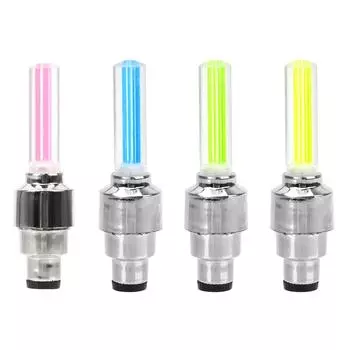 Светодиодный фонарь, тип палочки, спицы колеса, лампа для горного велосипеда, неоновая лампа, колпачок вентиля автомобильной шины, декоративный фонарь 2 шт. розовый