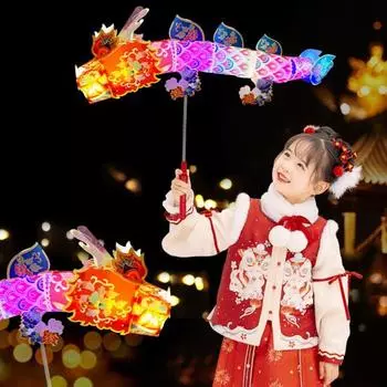 Светодиодный фонарь в виде дракона, самостоятельная сборка, светящийся бумажный фонарь, водонепроницаемый ручной фонарь в виде дракона с