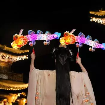 Светодиодный фонарь в виде дракона, самостоятельная сборка, светящийся бумажный фонарь, водонепроницаемый ручной фонарь в виде дракона с 3 режимами освещения, подарок для детей красный