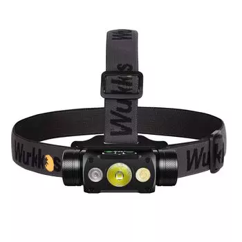 Светодиодный фонарь Wurkkos, перезаряжаемый и мощный, HD50, яркость 4000, суперлегкий, белый, красный, 90 градусов, магнитный хвост, IP 67, водонепроницаемый, для кемпинга, прогулок, ремонта чёрный