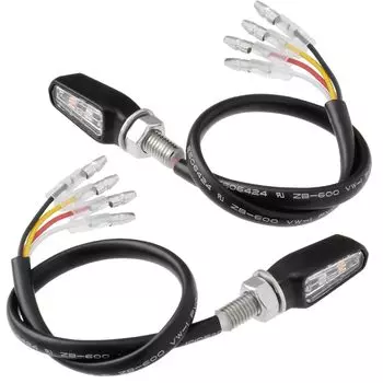 Светодиодный фонарь ZETA RACING 701 для заднего фонаря мотоцикла, встроенный указатель поворота, сверхмаленький, сверхлегкий, прозрачная линза, алюминиевый сплав, матовый черный G4814