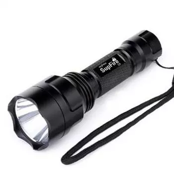 Светодиодный фонарик из алюминиевого сплава для кемпинга, пешего туризма, ремонта, рыбалки, уличного фонаря, инструмент чёрный