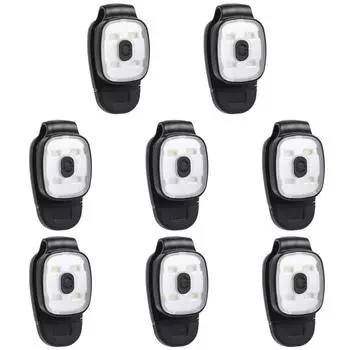 Светодиодный фонарик-клипса с 3 режимами освещения, легкие сигнальные огни для бегунов и любителей бега трусцой