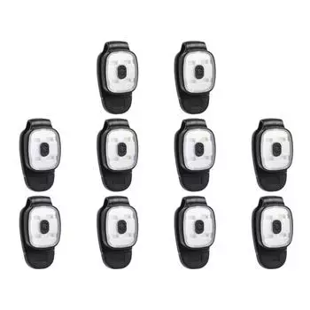 Светодиодный фонарик-клипса с 3 режимами освещения, легкие сигнальные огни для бегунов и любителей бега трусцой