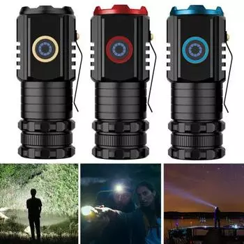 Светодиодный фонарик Мини карманный фонарик Высокая яркость Несколько режимов освещения Перезаряжаемый аварийный фонарик с магнитным основанием Sets