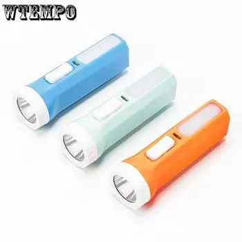 Светодиодный фонарик мощный свет маленький удобный USB перезаряжаемый домашний светильник мини с боковым светом прочный D01 синий