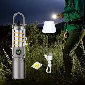 Светодиодный фонарик, портативный водонепроницаемый, масштабируемый, портативный фонарик для бега, походов White Laser