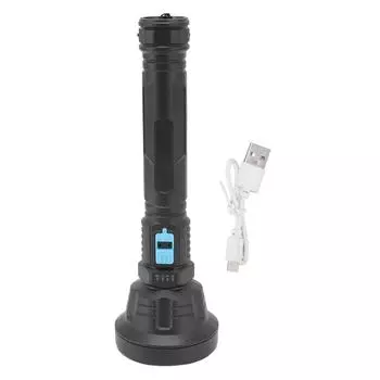 Светодиодный фонарик с USB-зарядкой, 3 режима, дисплей батареи, прочный фонарь из АБС-пластика для кемпинга на открытом воздухе