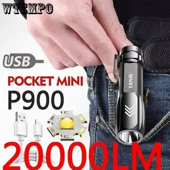 Светодиодный фонарик, сильный свет, зарядка через USB, супер яркий пульт дистанционного управления, портативный многофункциональный прочный бытовой светильник чёрный