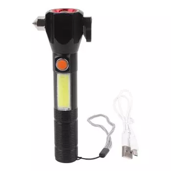 Светодиодный фонарик взрывозащищенный перезаряжаемый высокой яркости многофункциональный автомобильный фонарик-молоток