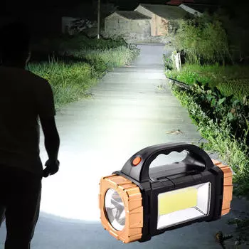 Светодиодный фонарик Xpe на солнечной энергии, лампа для кемпинга, портативный фонарик COB Side Mini для золотой