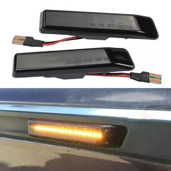 Светодиодный габаритный фонарь с падающей водой, боковой габаритный фонарь, динамический указатель поворота для BMW E36, BMW X5 E53, BMW 3 серии