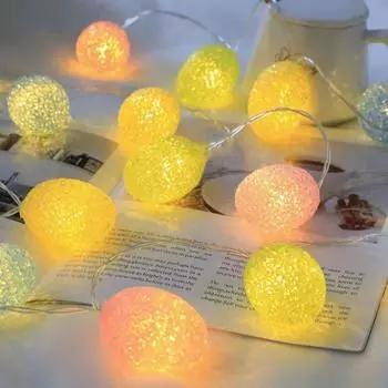 Светодиодный гирляндный светильник «Пасхальное яйцо», неяркий, с низким энергопотреблением, на батарейках, всегда включенная декоративная лампа, украшение для вечеринки A