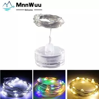 Светодиодный гирляндный светильник, подводная лампа 1 м, 2 м, светодиодная кнопка, держатель для батареи, свеча, медная проволока, гирлянда в форме сливы, водонепроницаемый 1M 10LED теплый белый