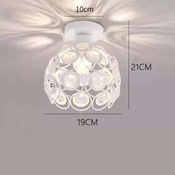 Светодиодный хрустальный светильник для прохода, коридор, балкон, потолочный светильник, скандинавский стиль, индивидуальная креативная маленькая люстра, входные лампы No bulb