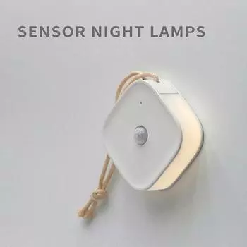 Светодиодный инфракрасный датчик движения тела, ночник, USB перезаряжаемый магнит, настенный светильник для шкафа, гардероба, лестницы, туалета 4000K белый