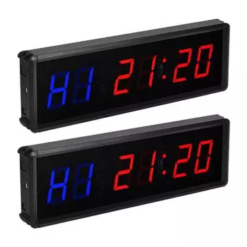 Светодиодный интервальный таймер, портативный пульт дистанционного управления, цифровой обратный отсчет, настенный беспроводной пульт дистанционного управления для спортивных тренировок, соревнований EU