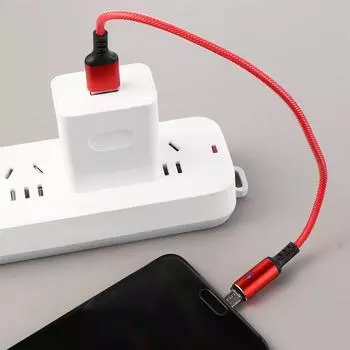 Светодиодный кабель Micro USB Кабель для быстрой зарядки Micro USB Кабель Micro Data 3A USB-кабель USB-линии передачи данных 25CM чёрный