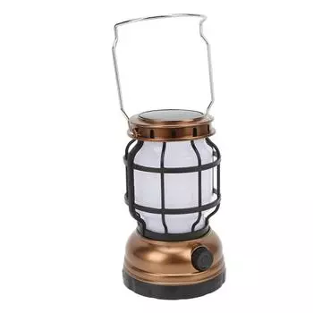 Светодиодный кемпинговый фонарь с USB-подзарядкой и солнечной панелью, кемпинговый свет для экстренных ситуаций, походов, дома, бронзовый