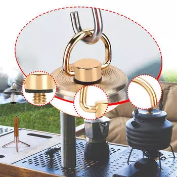 Светодиодный кемпинговый светильник, D-образное кольцо, петля для подвешивания, переносной крючок для палатки, 1/4