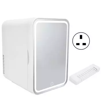 Светодиодный косметический холодильник 8 л с зеркальной дверью, мини-холодильник, портативный холодильник для средств по уходу за кожей для путешествий в машине