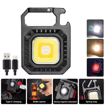 Светодиодный красный синий плечевой полицейский фонарь USB C перезаряжаемый мигающий безопасный новый светильник мини-брелок фонарик велосипедный предупреждающий световой сигнал W5130 чёрный