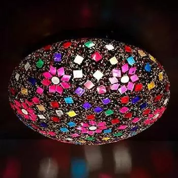 Светодиодный круглый потолочный светильник из стекла, 50 Вт ( Разноцветный )